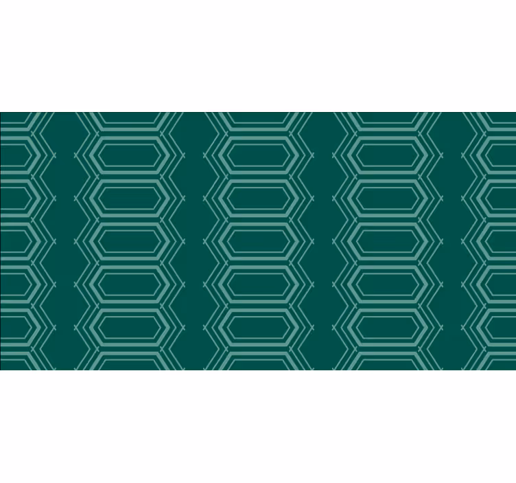 Toile fenêtre chambre motif cercle géométrique vert - TenStickers