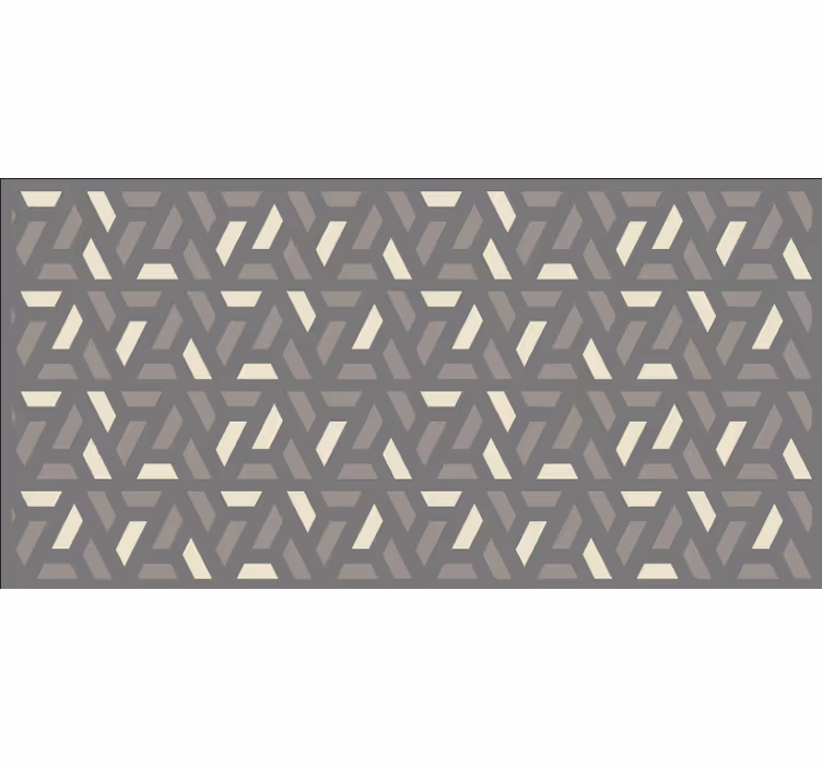 Toile fenêtre chambre motif triangles gris géométriques - TenStickers