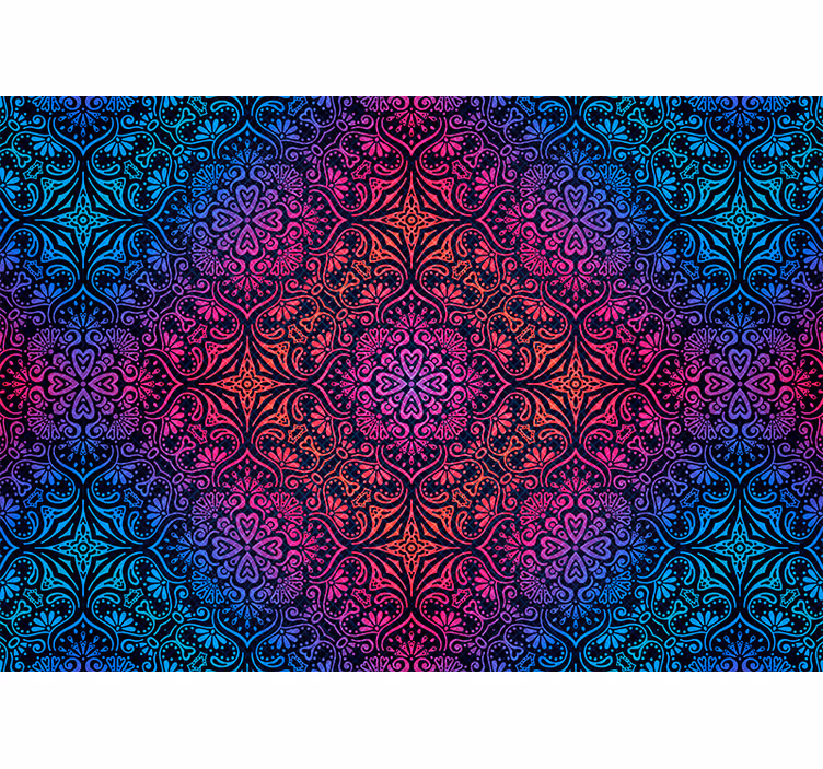 Toile fenêtre chambre mandala boho mantra - TenStickers