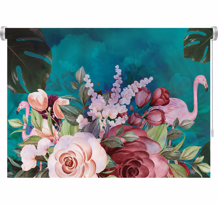 Toile fenêtre chambre fleurs bohèmes - TenStickers