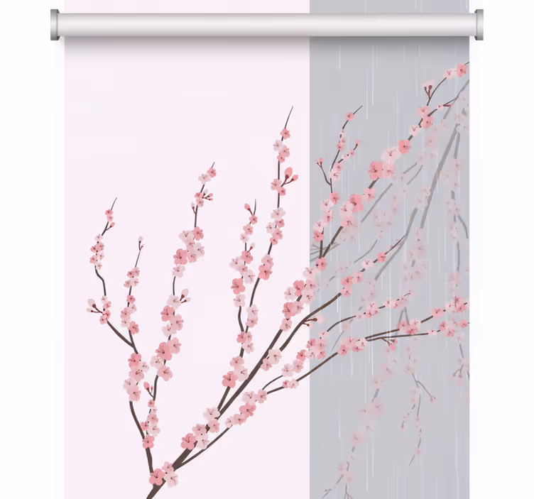 Toile fenêtre chambre couleur claire florale - TenStickers