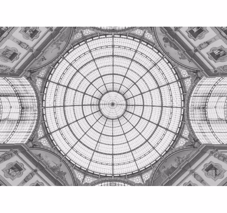 Toile fenêtre chambre architecture en verre vintage - TenStickers
