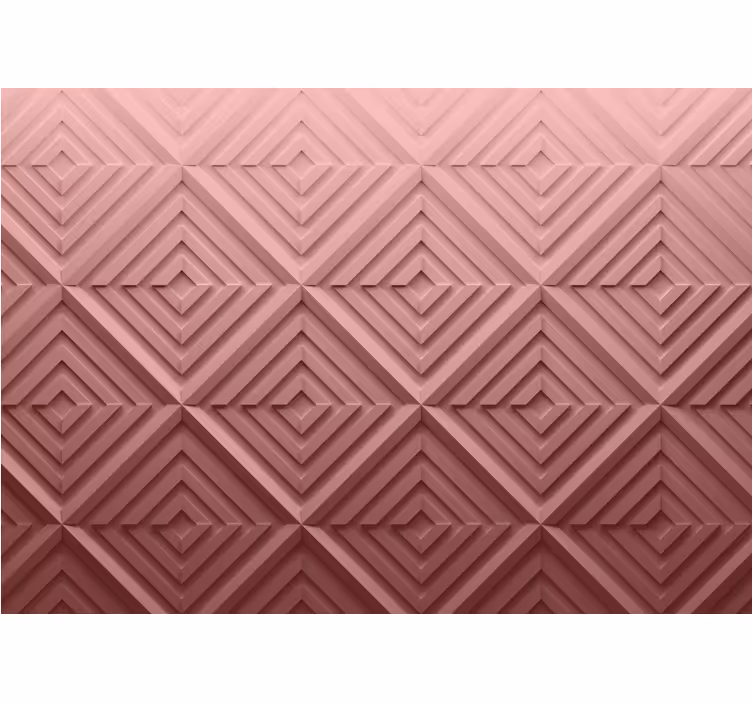 Toile fenêtre chambre abstraction géométrique rose 3d - TenStickers