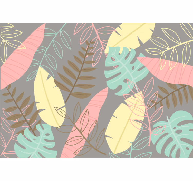 Toile fenêtre chambre style nordique abstrait tropical - TenStickers