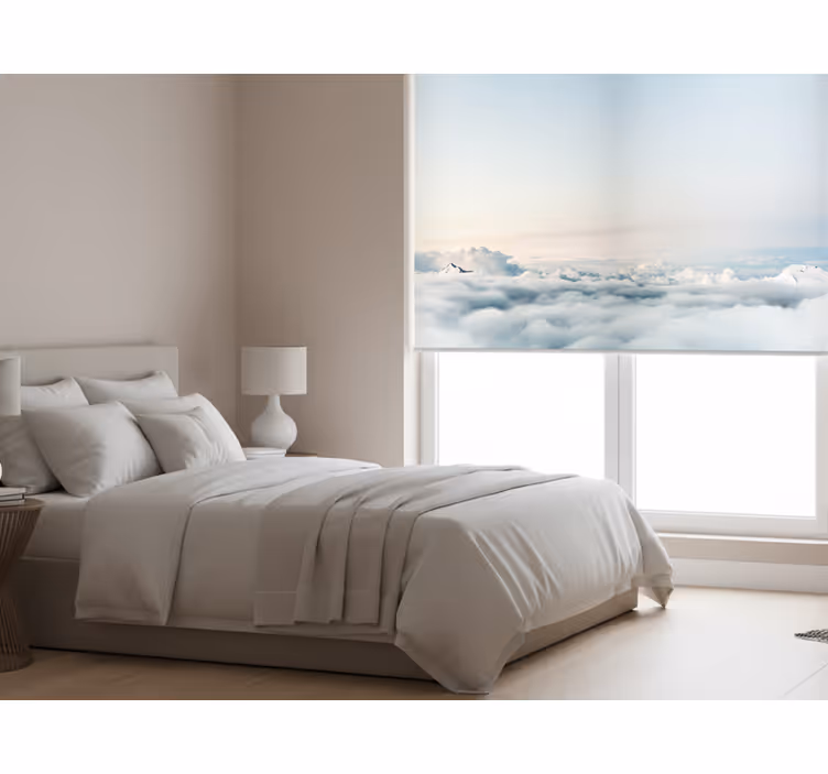 Toile fenêtre chambre paysage magnifique ciel et mer - TenStickers