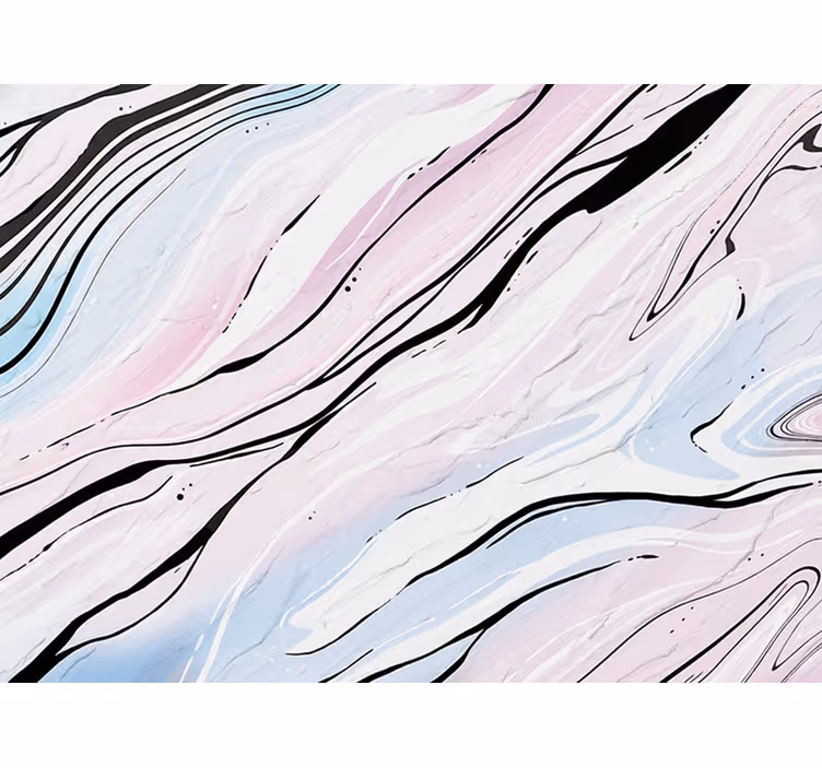 Toile fenêtre chambre design marbre abstrait rose noir - TenStickers