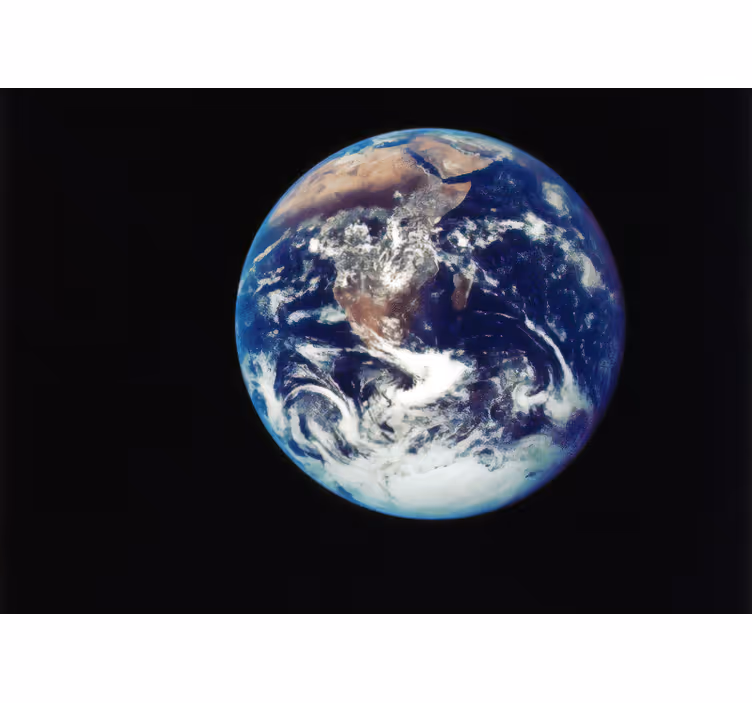 Toile fenêtre chambre vue de la terre depuis l'espace - TenStickers