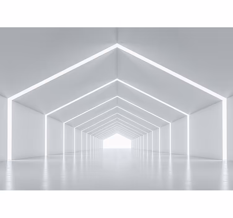 Toile blanche fenêtre mélodies 3d brillantes avec miroirs - TenStickers