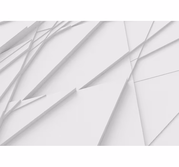 Toile blanche fenêtre motif triangles blancs - TenStickers