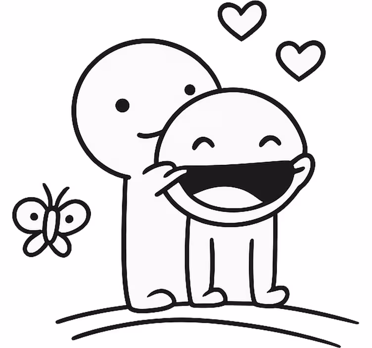 Toile blanche fenêtre toujours un sourire pour vous - TenStickers
