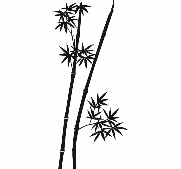 Toile blanche fenêtre bambu stick décoratif - TenStickers