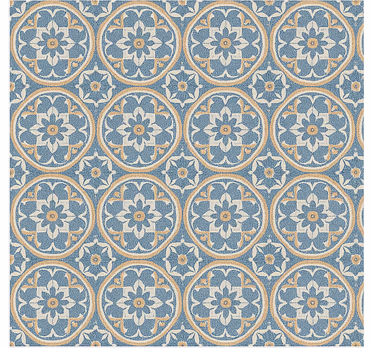 Toile fenêtre salon style azulejo mat - TenStickers
