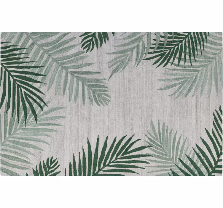 Toile fenêtre salon feuilles de palmier géantes - TenStickers