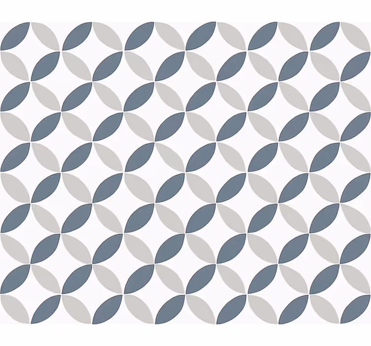 Toile fenêtre salon cercles blancs et gris - TenStickers