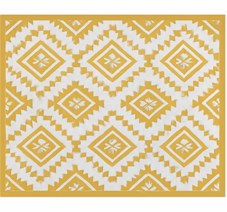 Toile fenêtre salon effet marocain doré - TenStickers