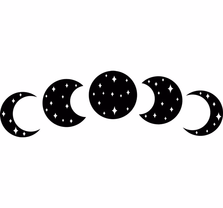 Toile fenêtre chambre phases de lune - TenStickers