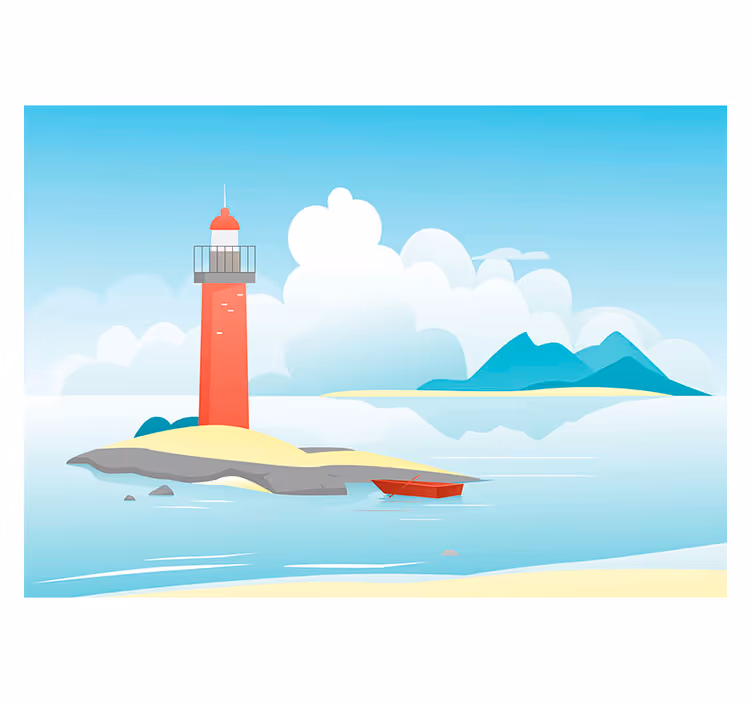 Toile fenêtre chambre enfant rêveries en haute mer - TenStickers