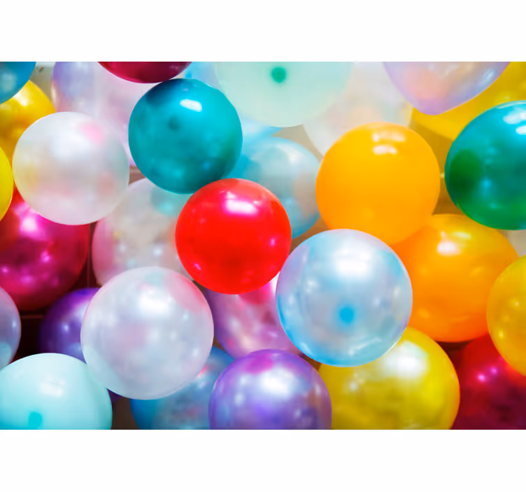 Toile fenêtre chambre enfant ballons colorés - TenStickers