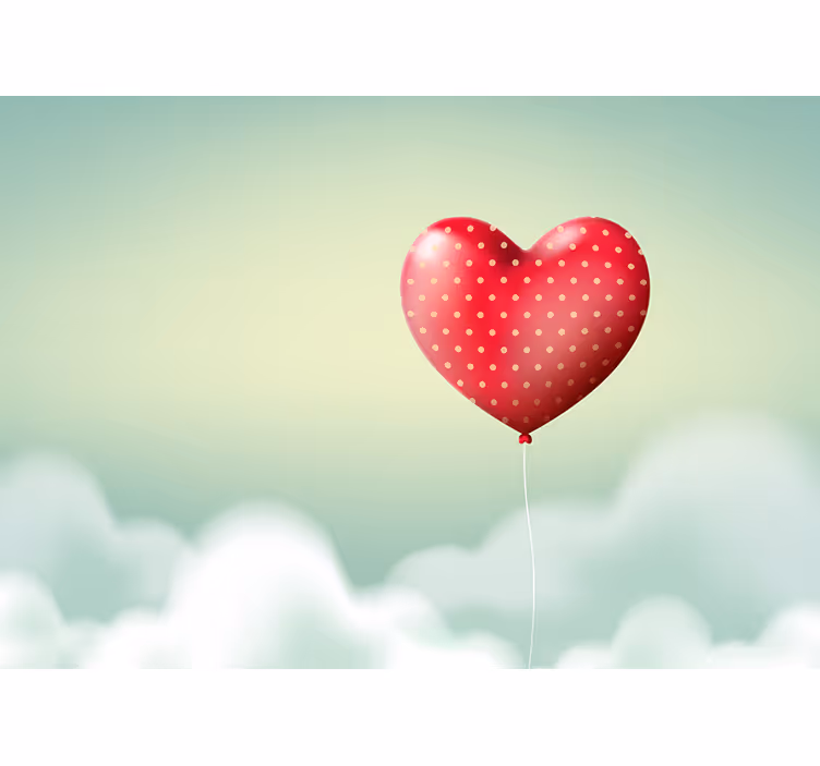 Toile fenêtre chambre enfant ballon rouge mignon - TenStickers