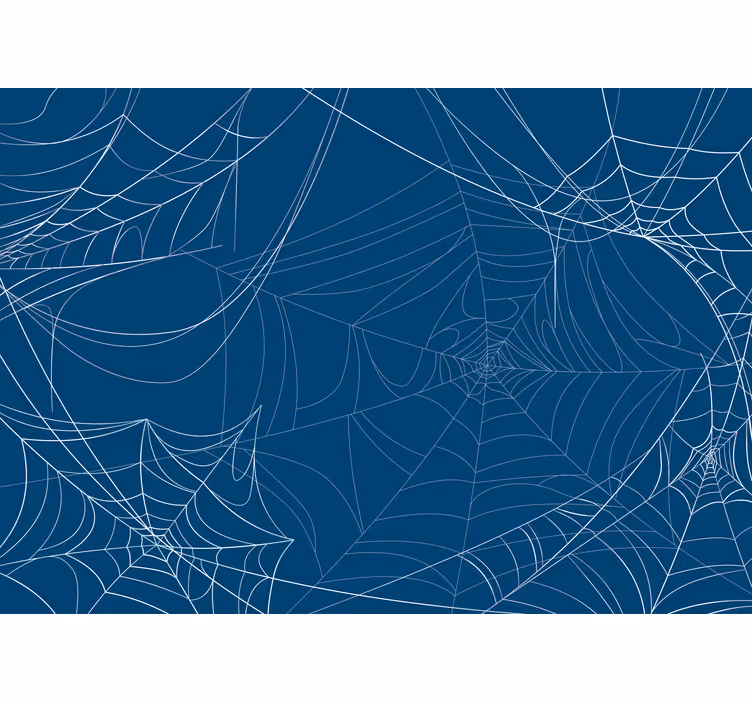 Toile fenêtre chambre enfant toile d'araignée bleue - TenStickers