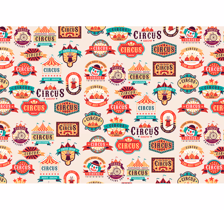 Toile fenêtre chambre enfant design billet de cirque - TenStickers