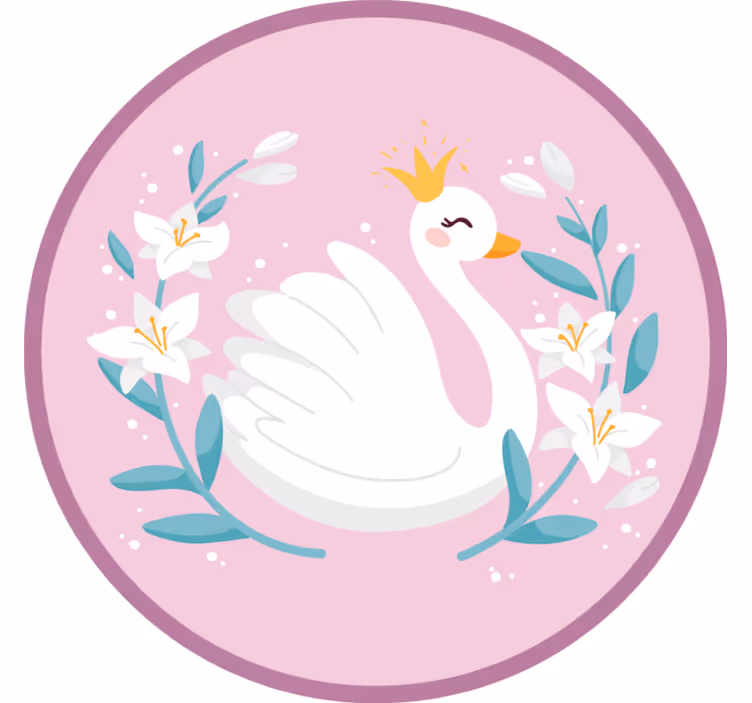 Toile fenêtre chambre enfant reine des cygnes - TenStickers