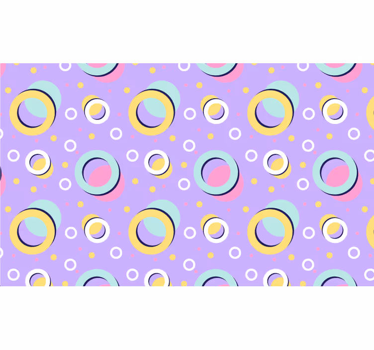 Toile fenêtre chambre enfant cercles colorés - TenStickers