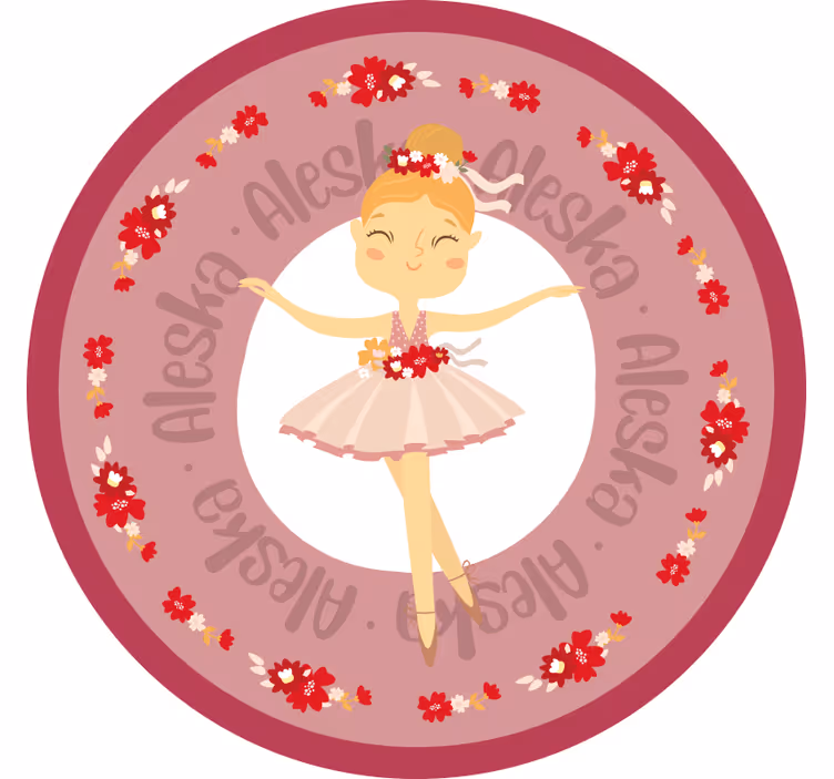 Toile fenêtre chambre enfant princesse ballerine drôle - TenStickers