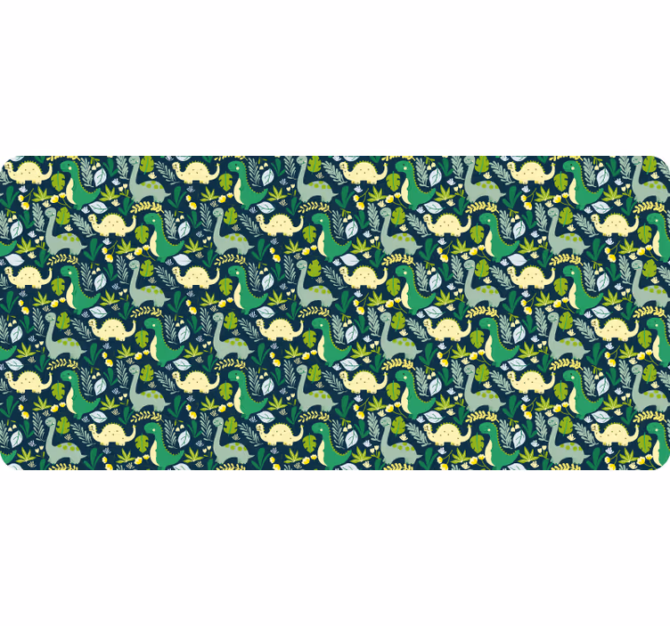 Toile fenêtre chambre enfant dinosaures dessinés à la main - TenStickers