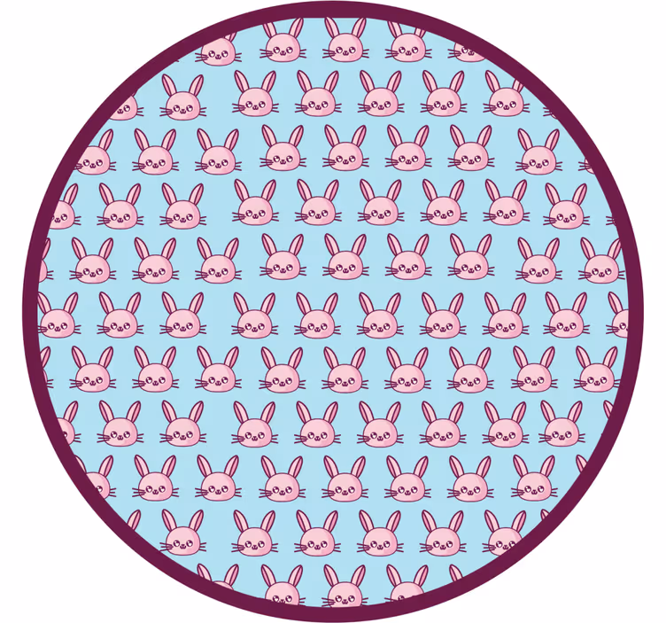 Toile fenêtre chambre enfant lapins animés - TenStickers