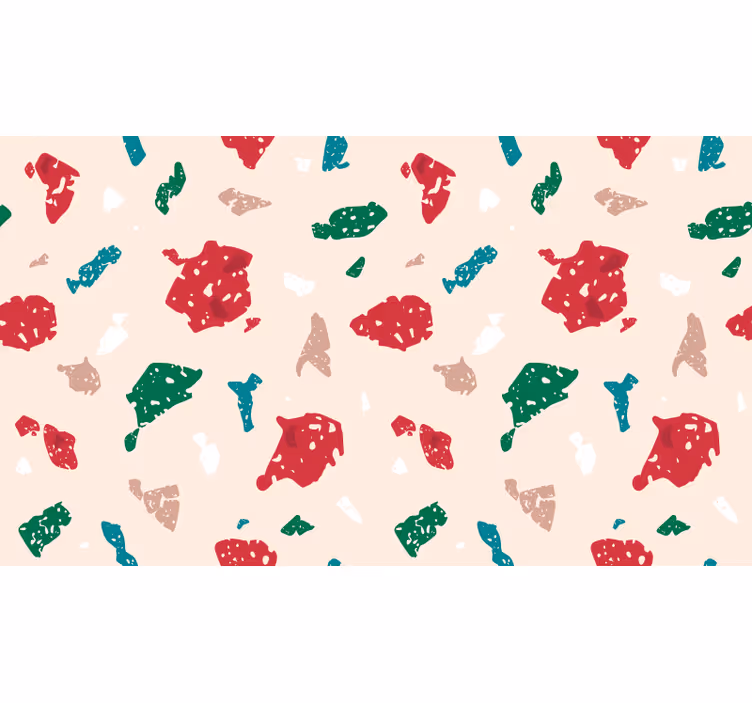 Toile fenêtre chambre enfant motif terrazzo enfants - TenStickers