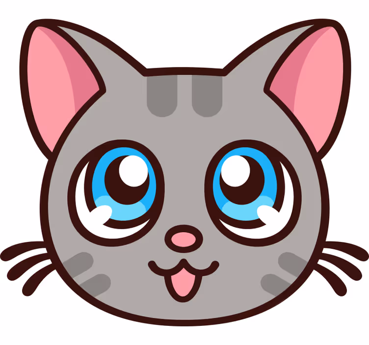 Toile fenêtre chambre enfant chat mignon anime - TenStickers