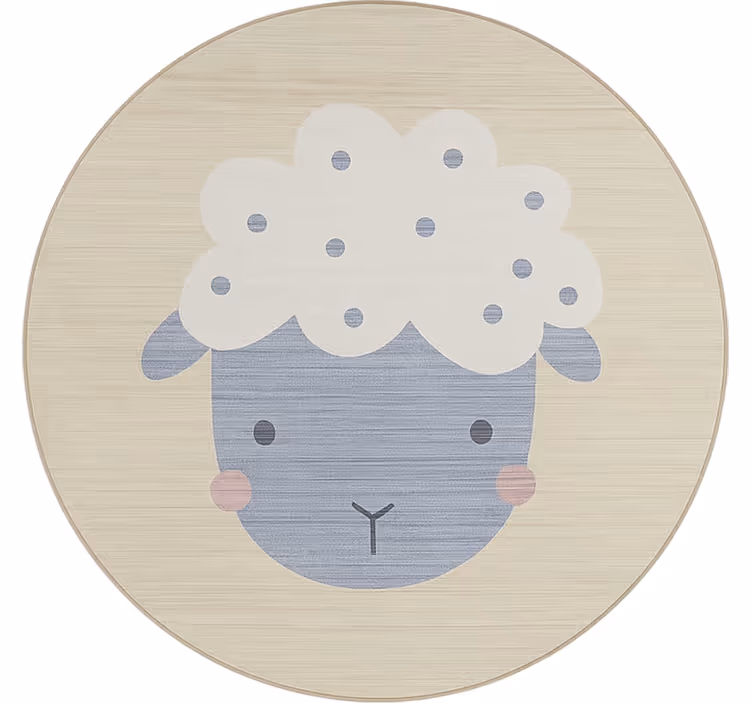 Toile fenêtre chambre enfant mouton beige - TenStickers