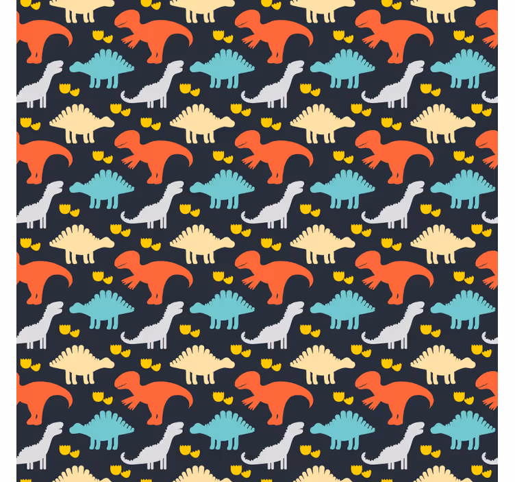 Toile fenêtre chambre enfant motif dinosaures enfants - TenStickers