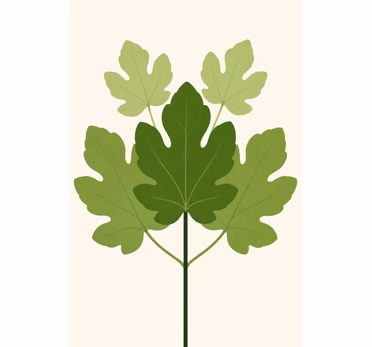Toile fenêtre fleurs et plantes figuier - TenStickers