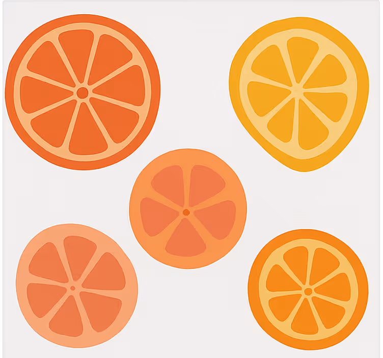 Toile fenêtre fruits et légumes agrumes - TenStickers