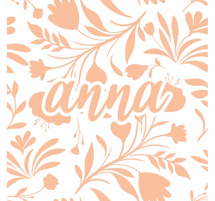 Toile fenêtre chambre enfant motif feuilles vintage rose - TenStickers