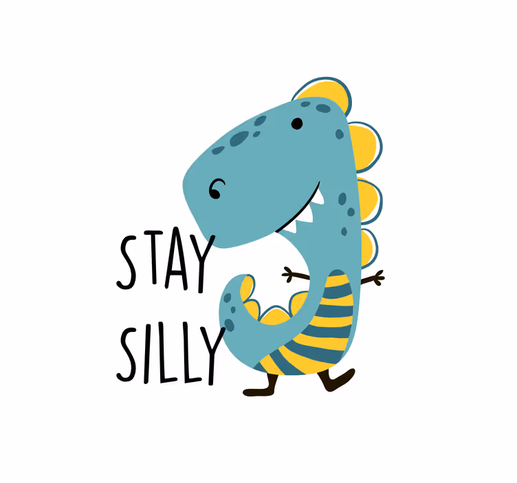 Toile fenêtre chambre enfant dinosaure nordique amusant - TenStickers