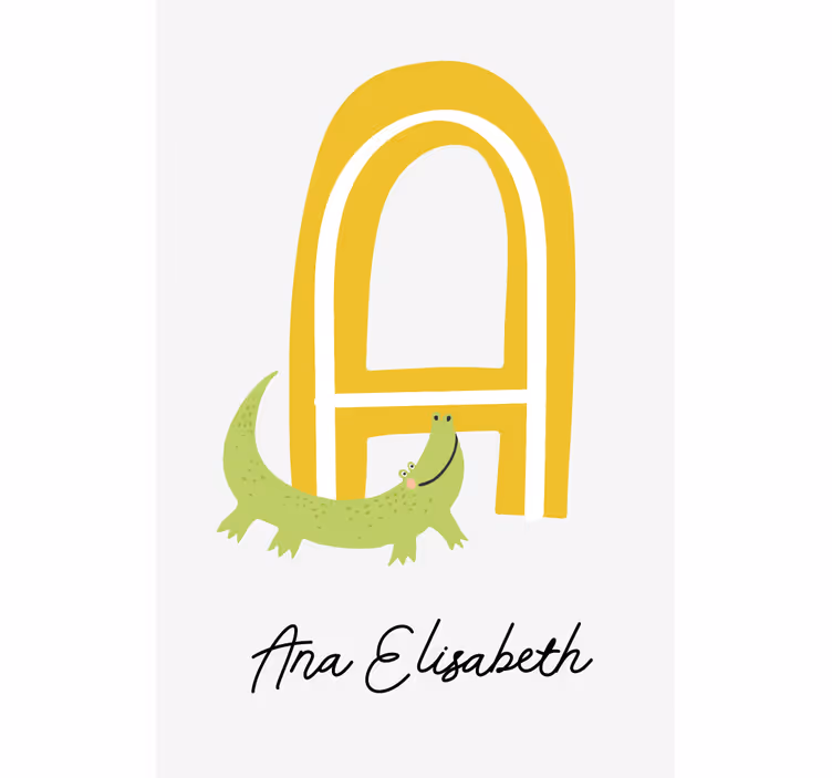Toile fenêtre chambre enfant lettre du prénom - TenStickers