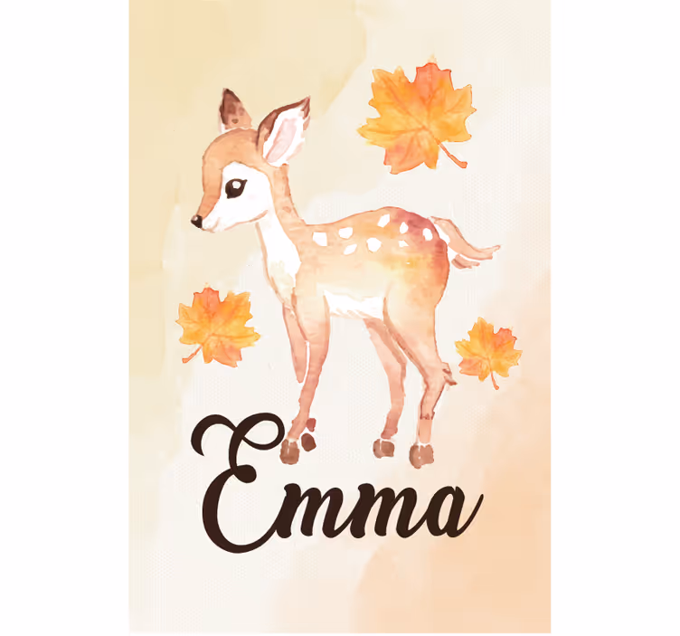 Toile fenêtre chambre enfant chevreuil décoratif - TenStickers