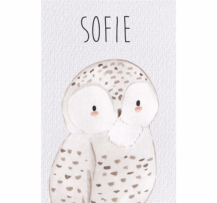 Toile fenêtre chambre enfant hibou des bois - TenStickers