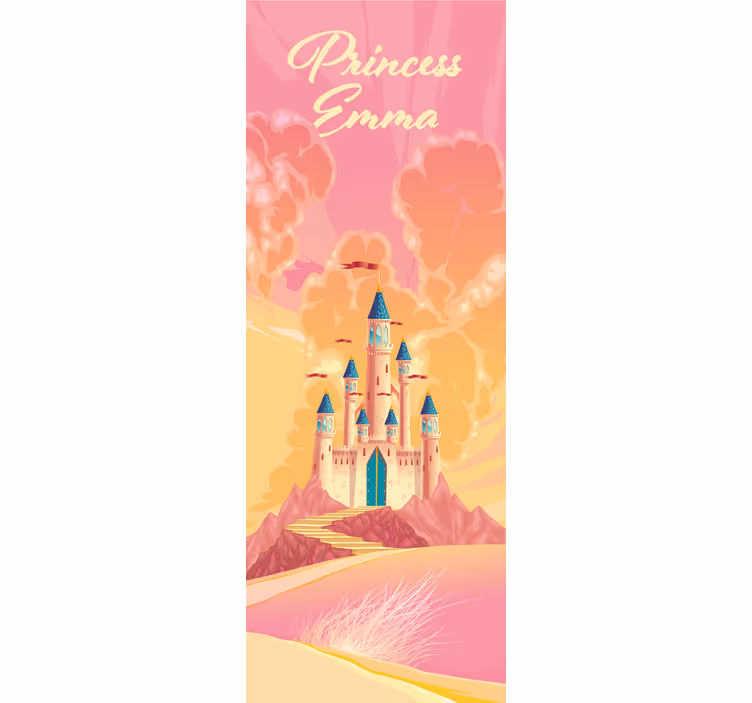 Toile fenêtre chambre enfant château féerique 3d - TenStickers