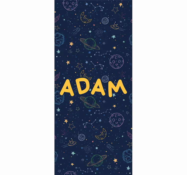 Toile fenêtre chambre enfant planètes dans l'espace - TenStickers