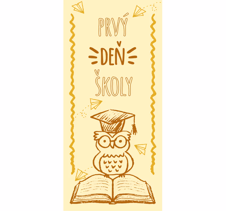 Toile fenêtre chambre enfant design premier jour d'école - TenStickers