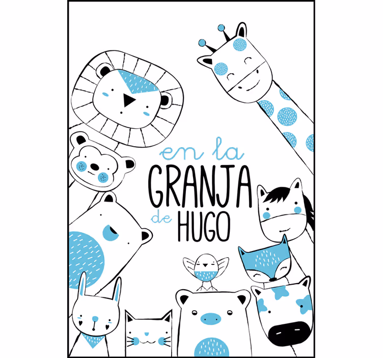Toile fenêtre chambre enfant à la ferme de pepito - TenStickers