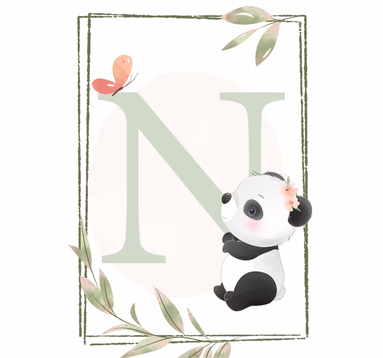 Toile fenêtre chambre enfant panda mignon - TenStickers