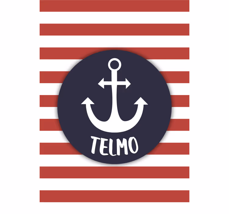 Toile fenêtre chambre enfant ancre de marin personnalisable - TenStickers