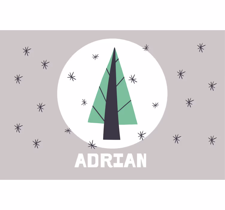 Toile fenêtre chambre enfant arbre de noël personnalisé - TenStickers