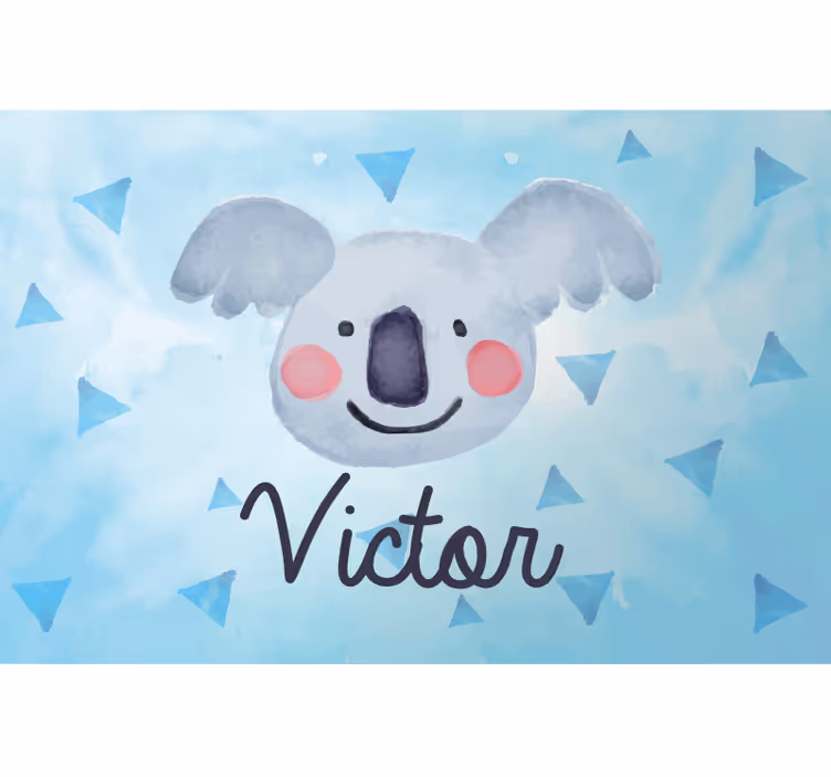 Toile fenêtre chambre enfant koala personnalisé - TenStickers