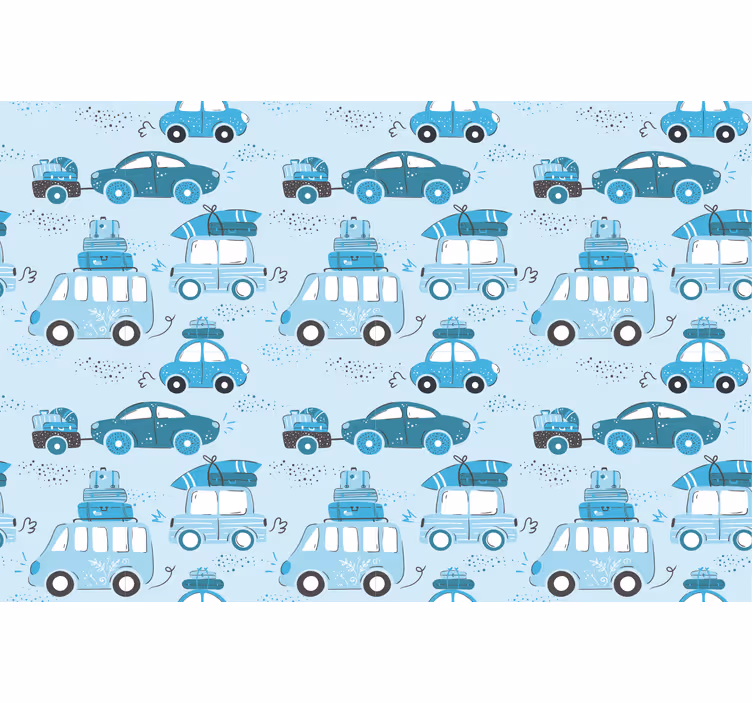 Toile fenêtre chambre enfant véhicules urbains nordiques - TenStickers
